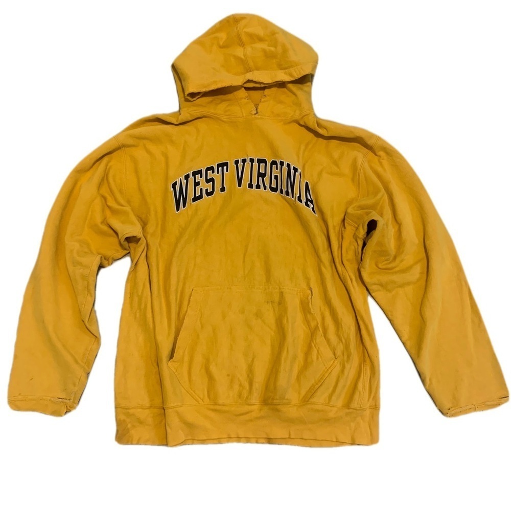3/$15 Vintage Steve & Barry's West Virginia University Yellow Hoodie - Size L